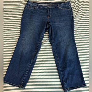 Old Navy Mid Rise Straight Leg Jeans